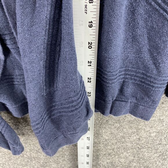 Theory Cardigan Women P Petite Blue Cotton Open Front Long Sleeve Casual Solid - Picture 8 of 9